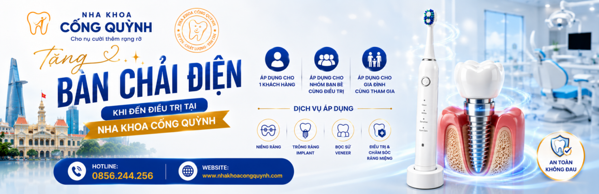 Tặng Bàn Chải Điện Khi Điều Trị Răng