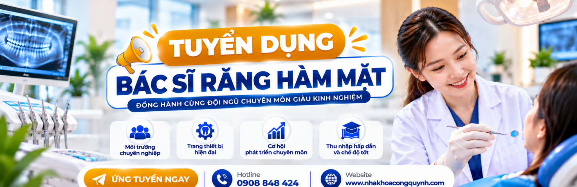 TUYỂN DỤNG BÁC SĨ RĂNG HÀM MẶT