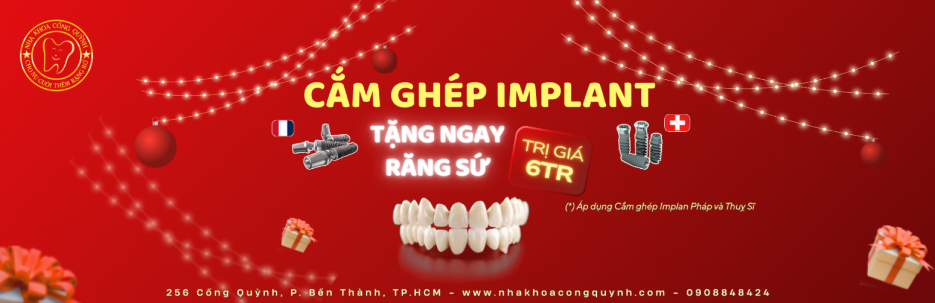 CẮM GHÉP IMPLANT – TẶNG RĂNG SỨ TRỊ GIÁ 6 TRIỆU