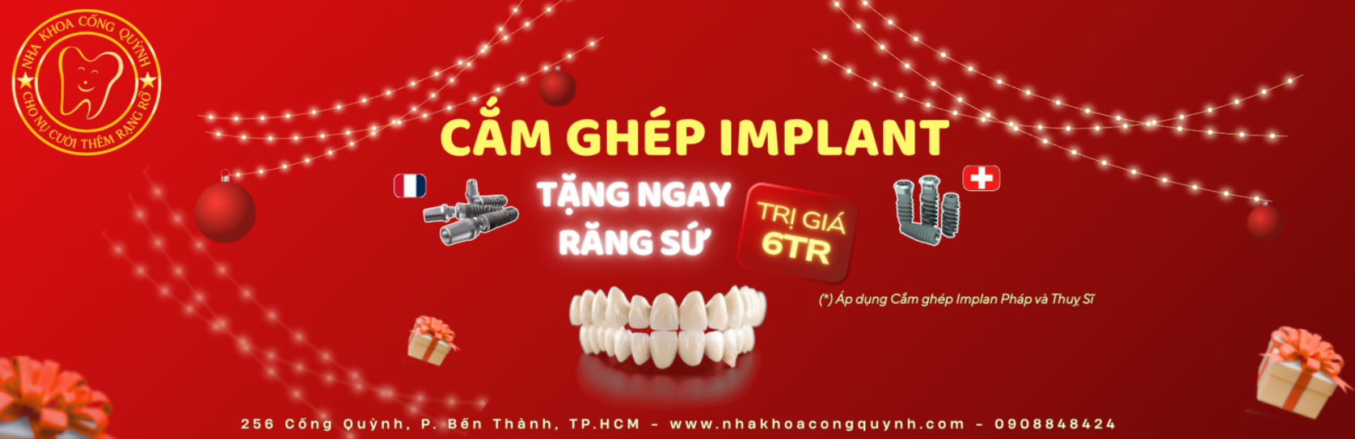 CẮM GHÉP IMPLANT – TẶNG RĂNG SỨ TRỊ GIÁ 6 TRIỆU