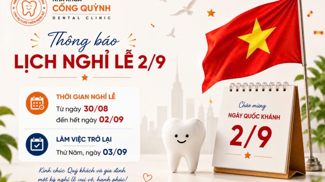 Thông báo lịch nghỉ lễ Quốc khánh 2-9