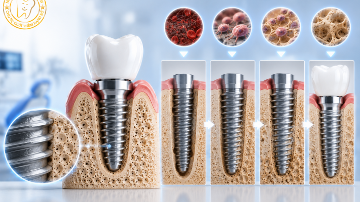 Implant tích hợp xương diễn ra như thế nào?