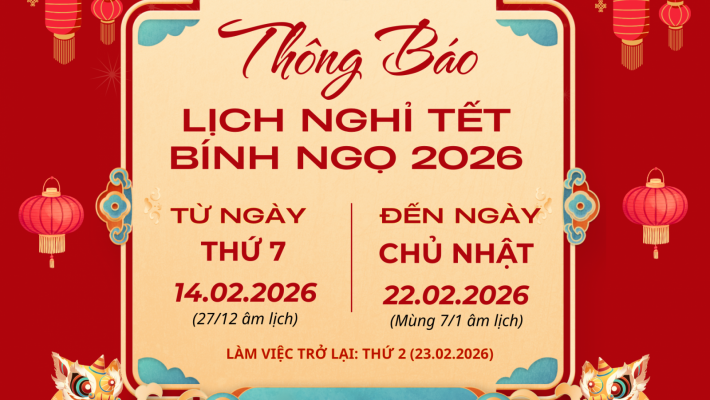 NHA KHOA CỐNG QUỲNH THÔNG BÁO LỊCH NGHỈ TẾT NGUYÊN ĐÁN BÍNH NGỌ 2026