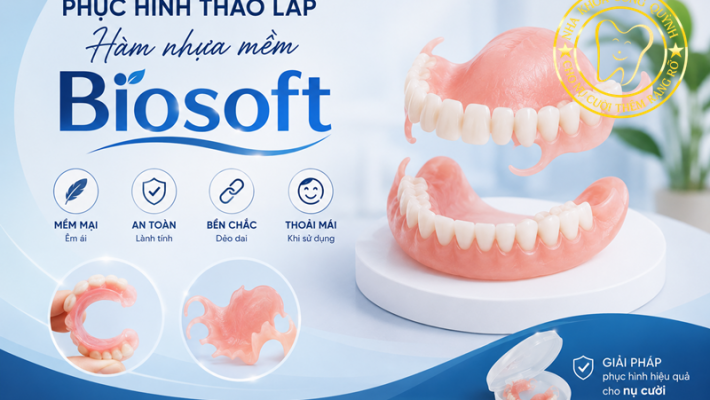 Phục hình tháo lắp – Hàm nhựa mềm Biosoft
