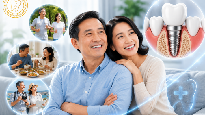 Phục hồi răng mất ở người trung niên giúp cải thiện sức khỏe thế nào?