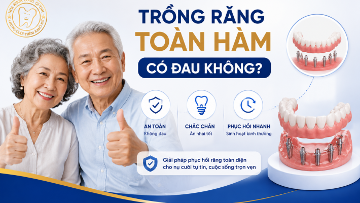 Trồng răng toàn hàm có đau không?